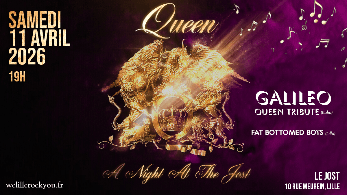 Affiche Queen A Night At The Jost - Soirée concerts samedi 11 avril 2026