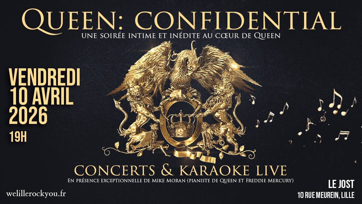 Affiche Queen Confidential - Soirée concerts vendredi 10 avril 2026